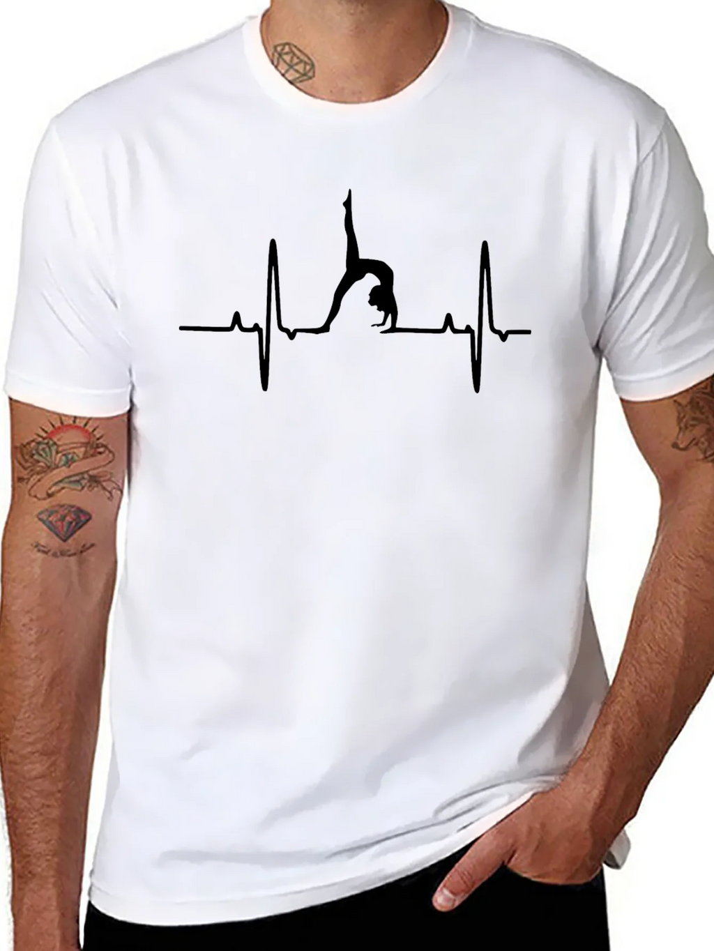 Gymnast Heartbeat Black T-Shirt product image 7