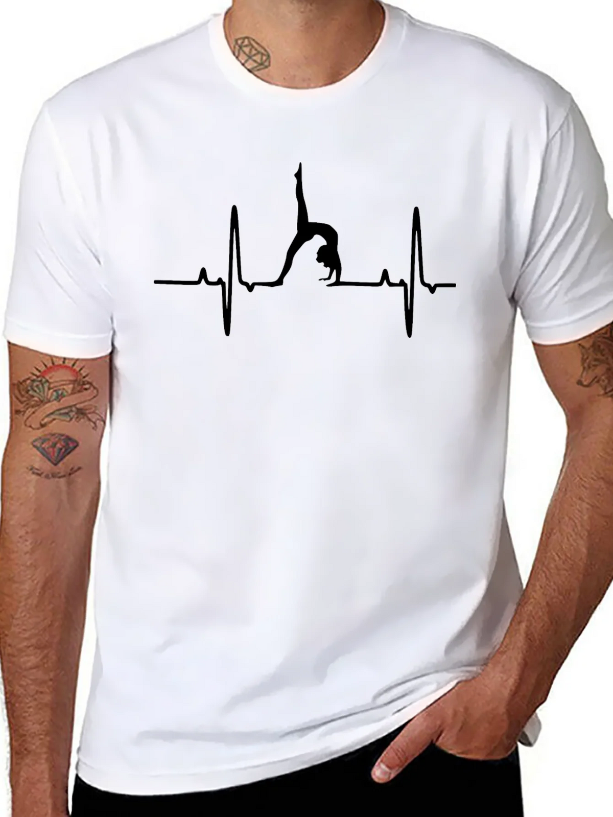 Gymnast Heartbeat Black T-Shirt product image 7