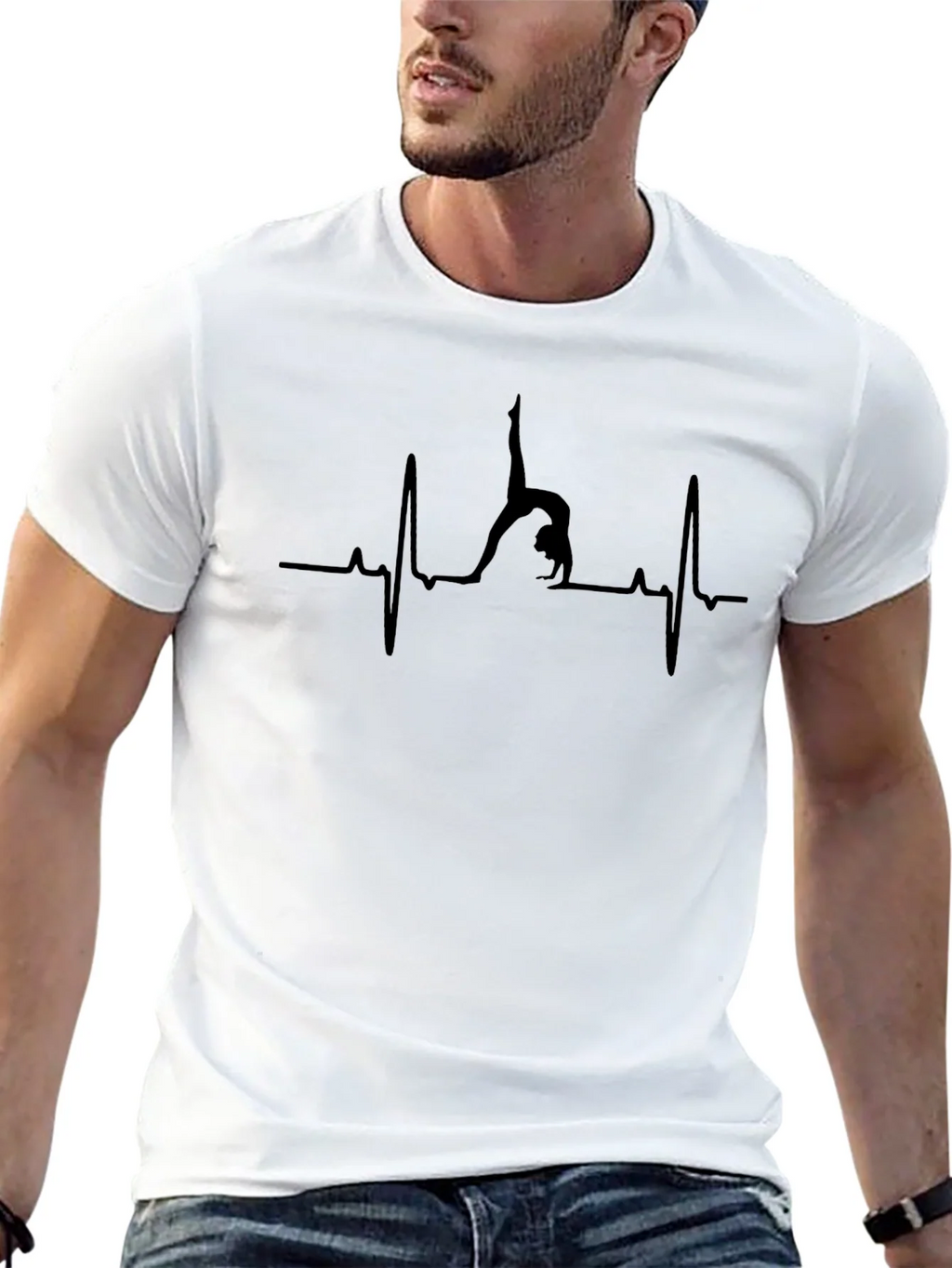 Gymnast Heartbeat Black T-Shirt product image 12