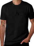 Gymnast Heartbeat Black T-Shirt product image 1