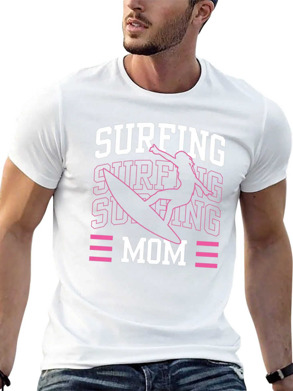 Surfing Mom Graphic T-Shirt product image 12