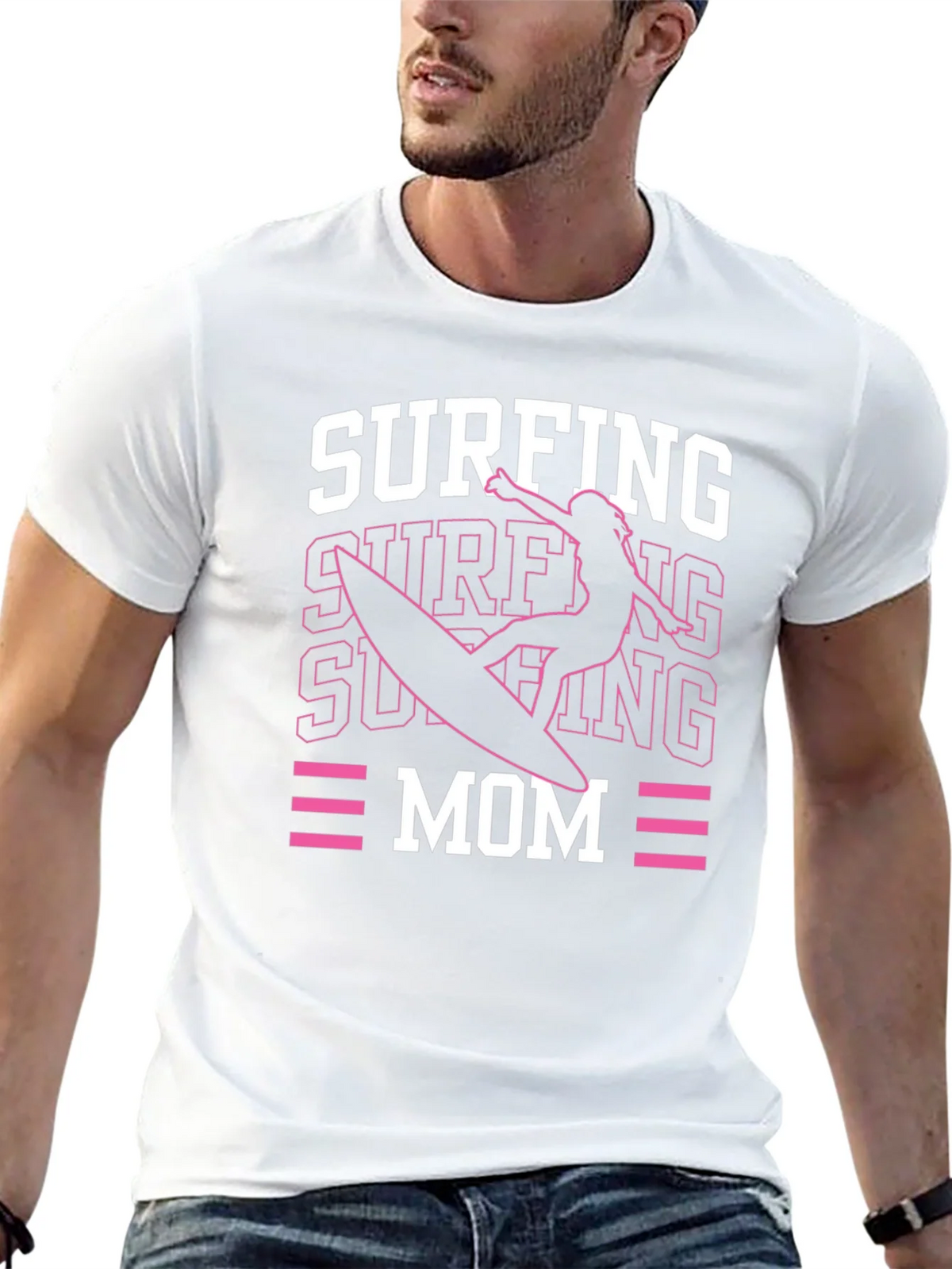 Surfing Mom Graphic T-Shirt product image 12