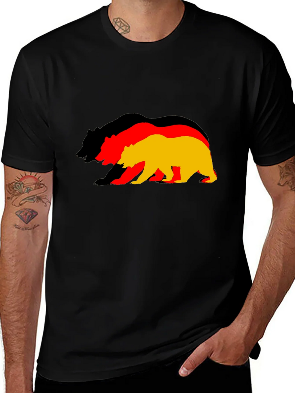 Germany Flag Bear Graphic T-Shirt product image 1