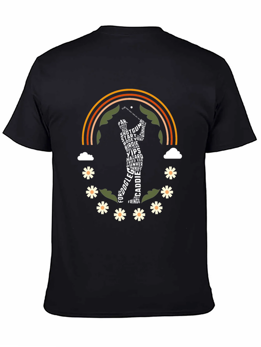 Golf Word Art Rainbow Graphic Tee product image 4