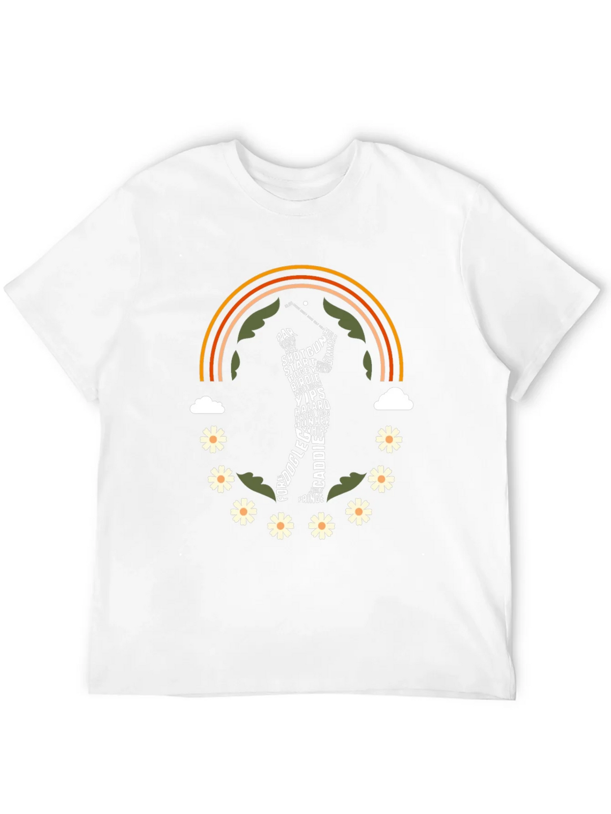 Golf Word Art Rainbow Graphic Tee product image 11