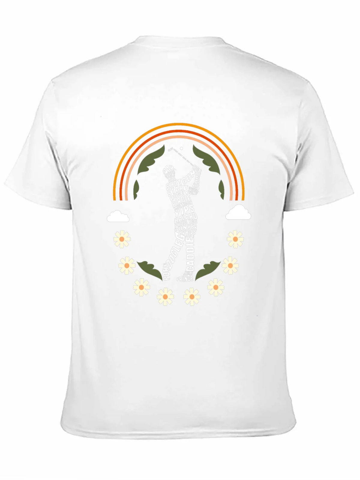 Golf Word Art Rainbow Graphic Tee product image 10
