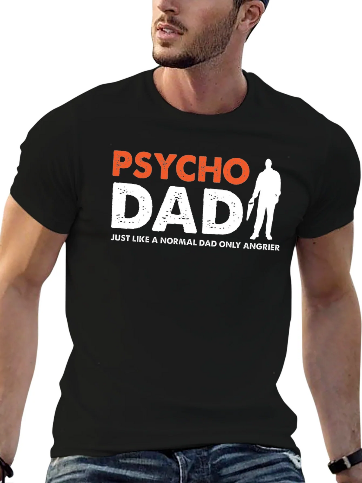 Psycho Dad Graphic Tee - Angrier Humor T-Shirt product image 6