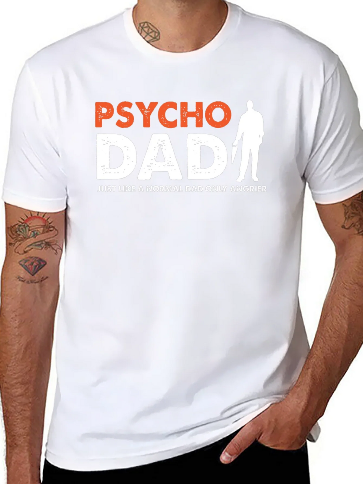 Psycho Dad Graphic Tee - Angrier Humor T-Shirt product image 7