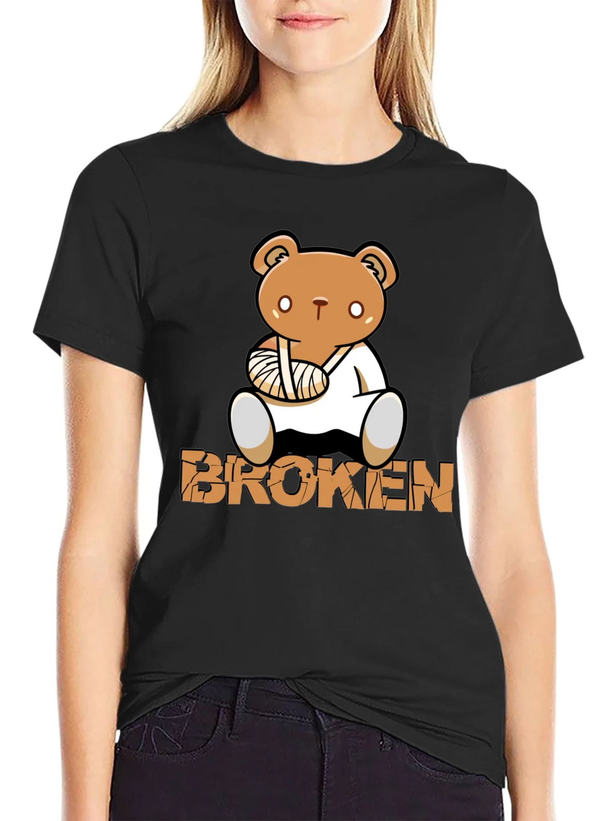 Broken Bear Graphic T-Shirt - Funny Get Well Soon Tee product image 2