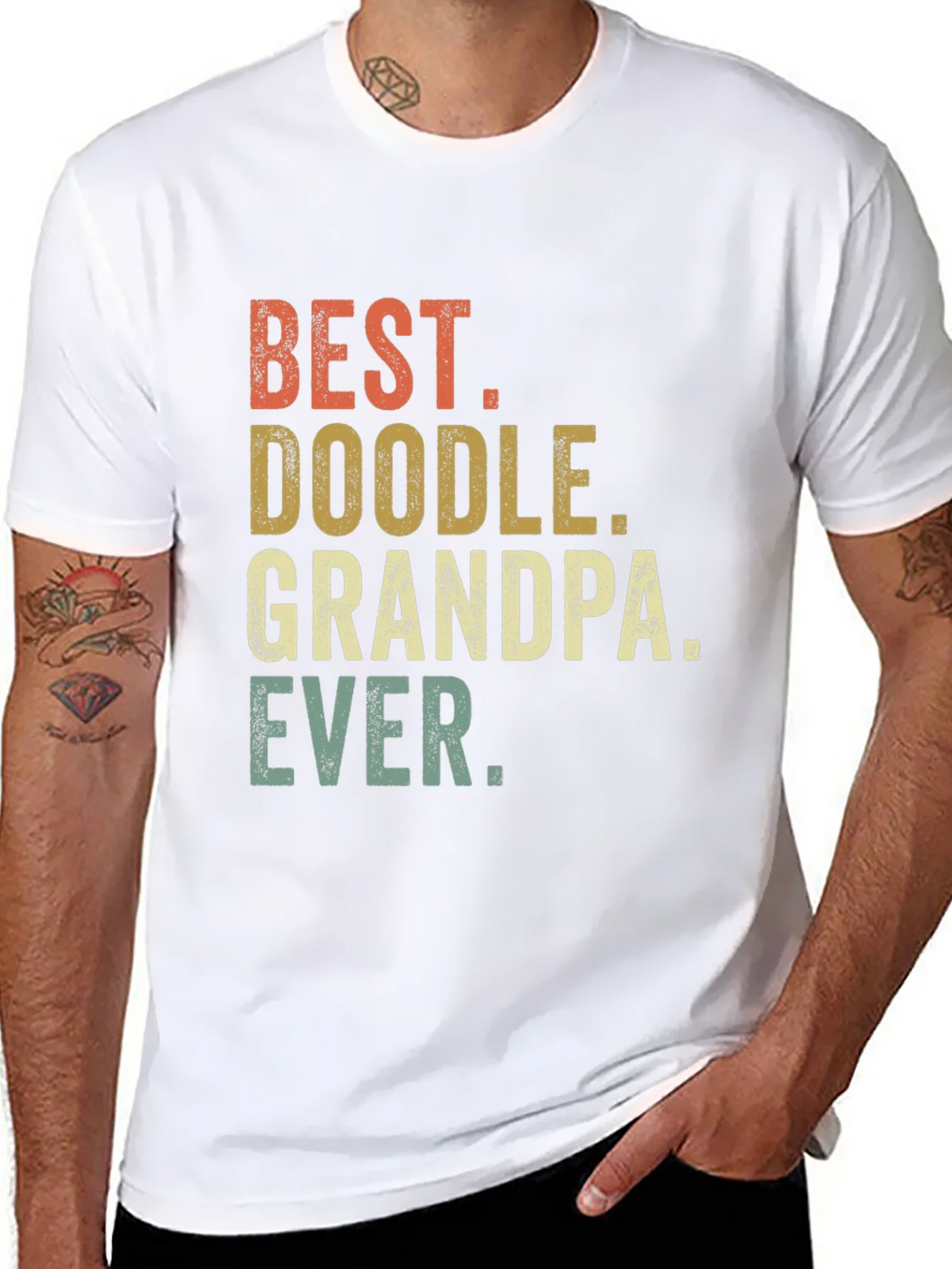Best Doodle Grandpa Ever T-Shirt product image 7
