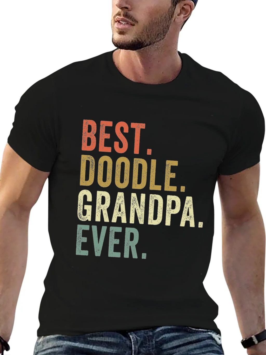 Best Doodle Grandpa Ever T-Shirt product image 6
