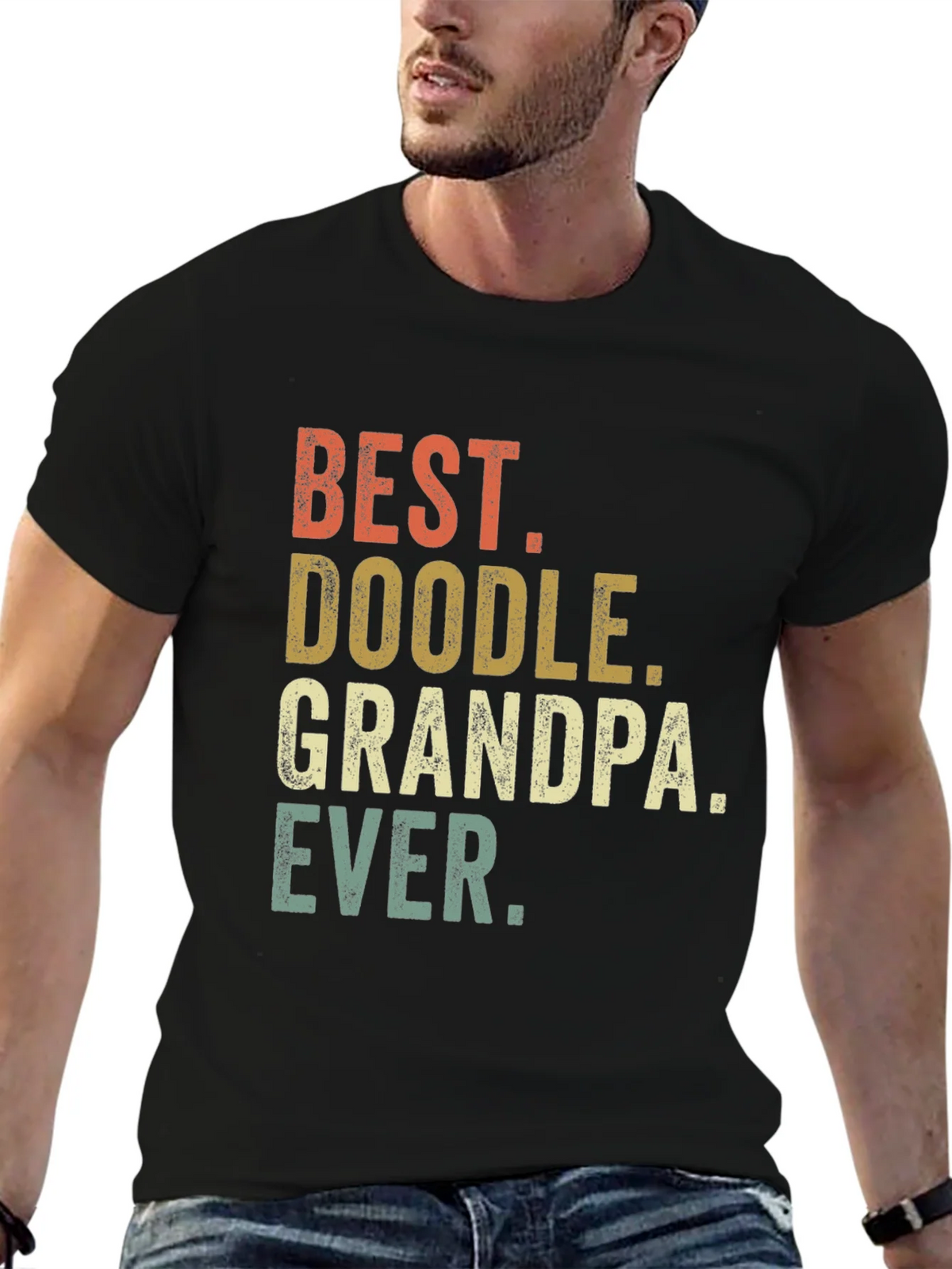 Best Doodle Grandpa Ever T-Shirt product image 6