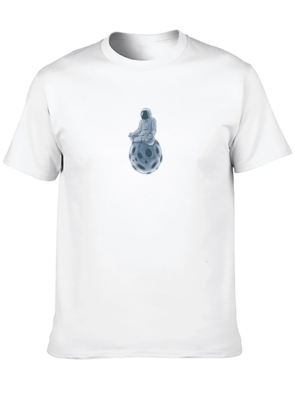 Astronaut Moon Meditation Black T-Shirt product image 9