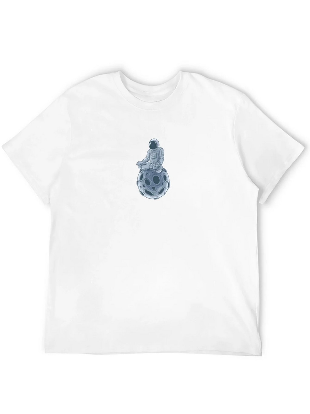 Astronaut Moon Meditation Black T-Shirt product image 11
