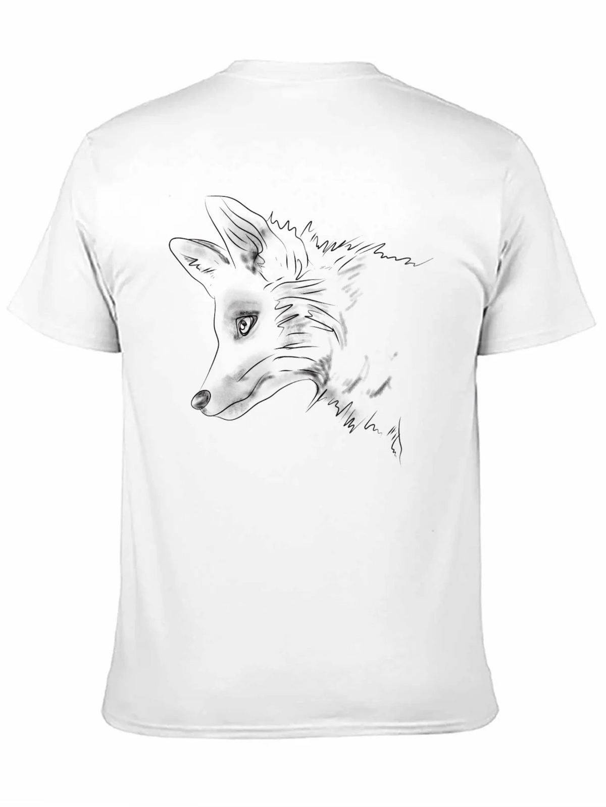 Fox Outline Black T-Shirt - Minimalist Design product image 10
