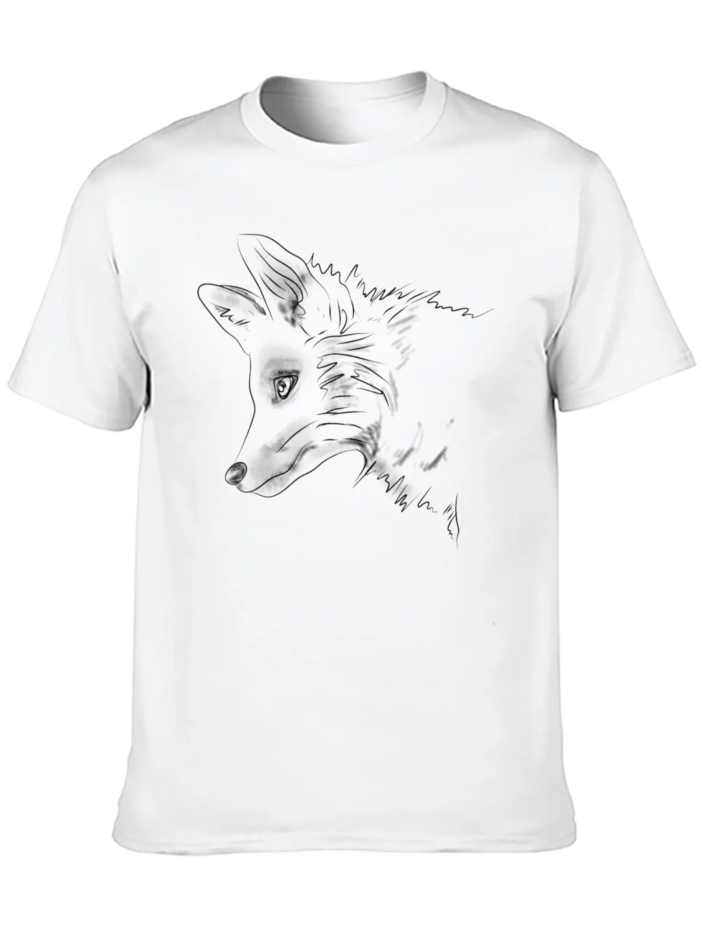 Fox Outline Black T-Shirt - Minimalist Design product image 9