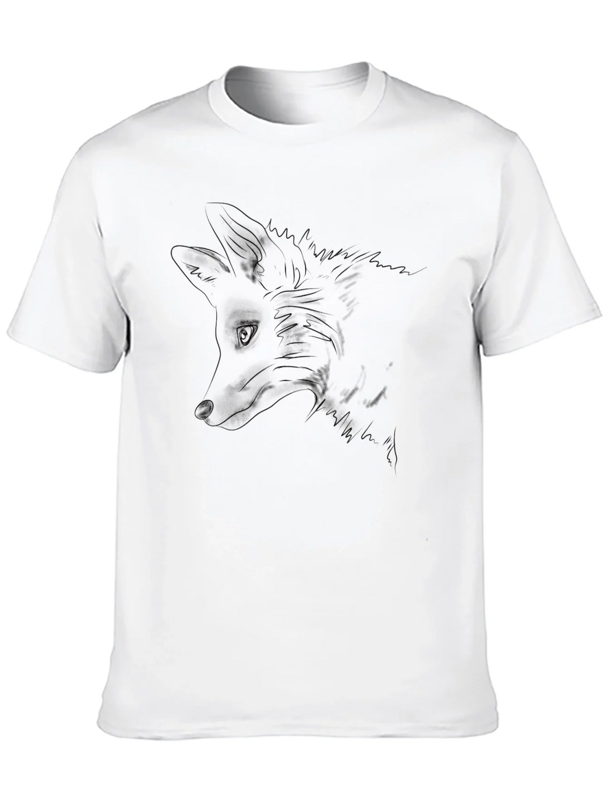 Fox Outline Black T-Shirt - Minimalist Design product image 9