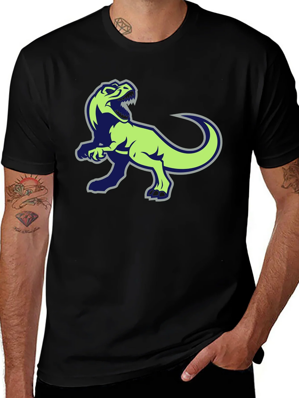 Dinosaur Graphic Black T-Shirt product image 1
