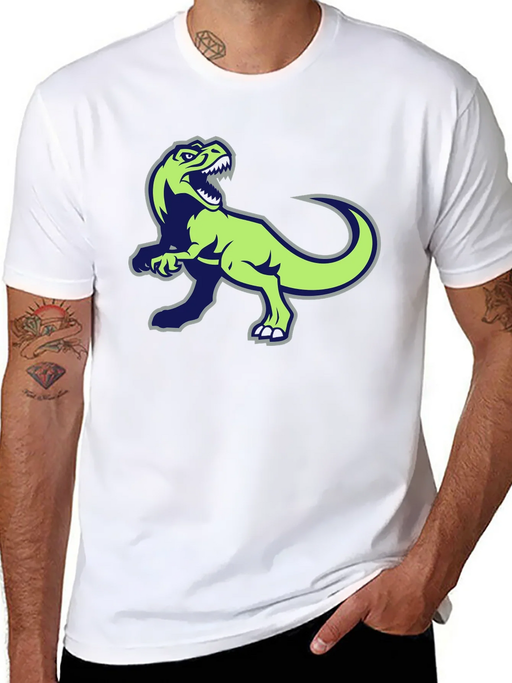 Dinosaur Graphic Black T-Shirt product image 7