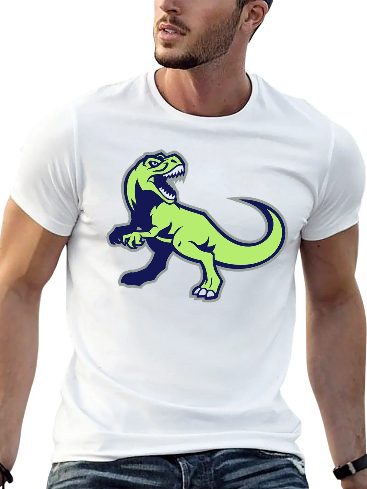 Dinosaur Graphic Black T-Shirt product image 12