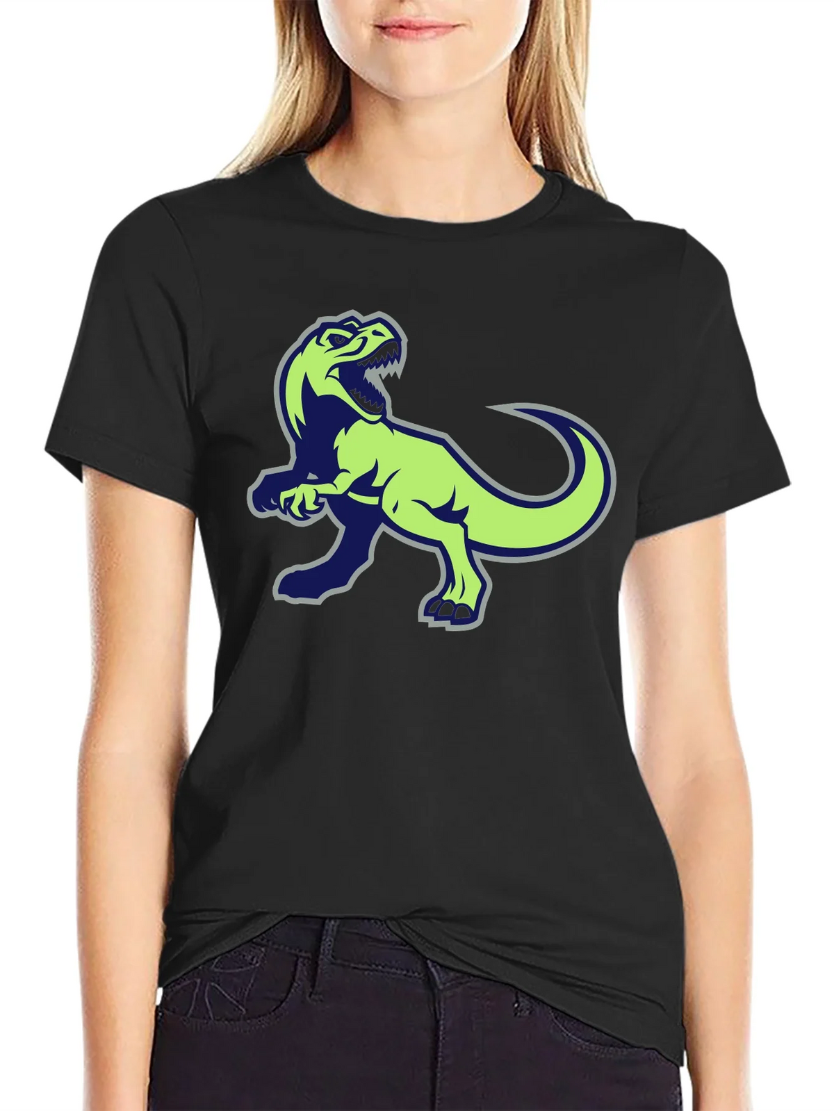 Dinosaur Graphic Black T-Shirt product image 2