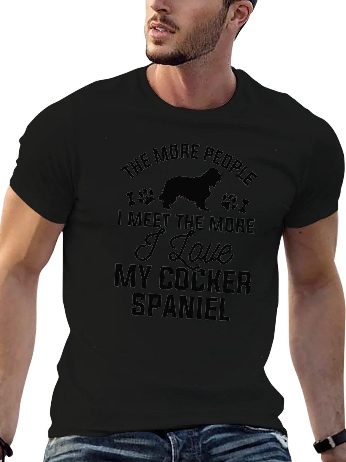 Cocker Spaniel Lover Black T-Shirt product image 5