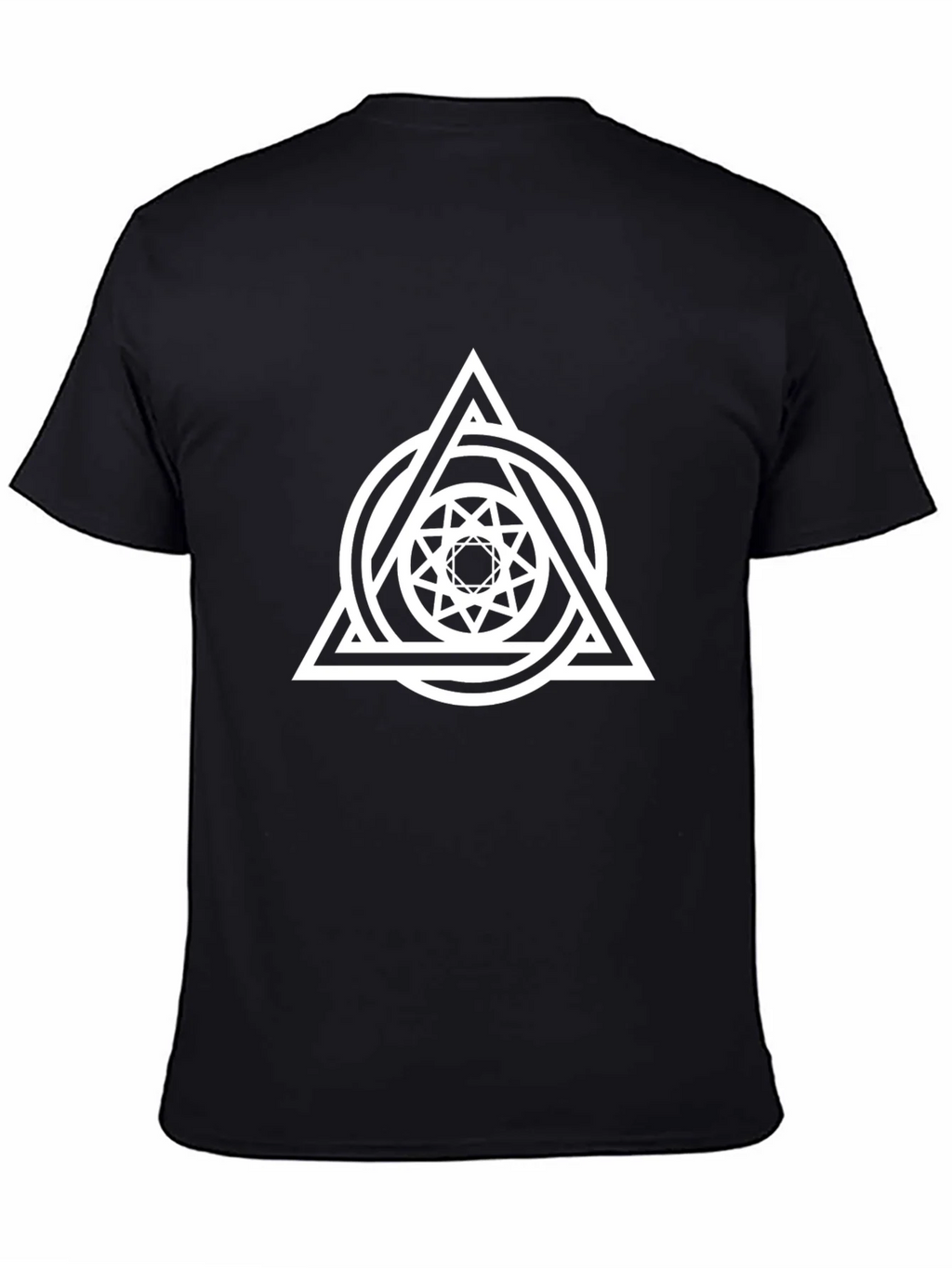 Geometric Triangle Circle Graphic Black Tee product image 4