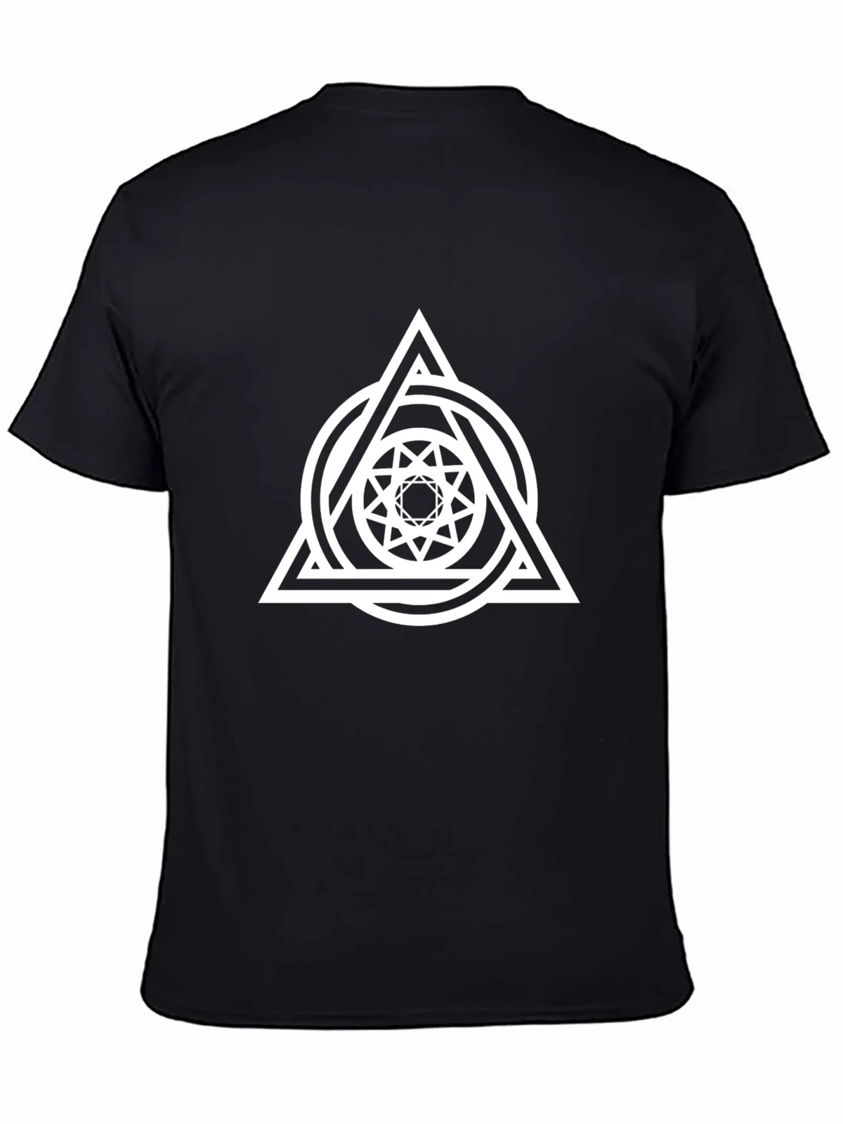 Geometric Triangle Circle Graphic Black Tee product image 4