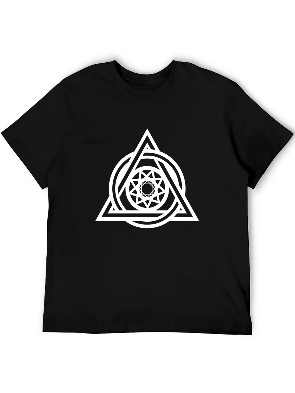 Geometric Triangle Circle Graphic Black Tee product image 5
