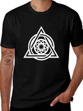 Geometric Triangle Circle Graphic Black Tee product image 1