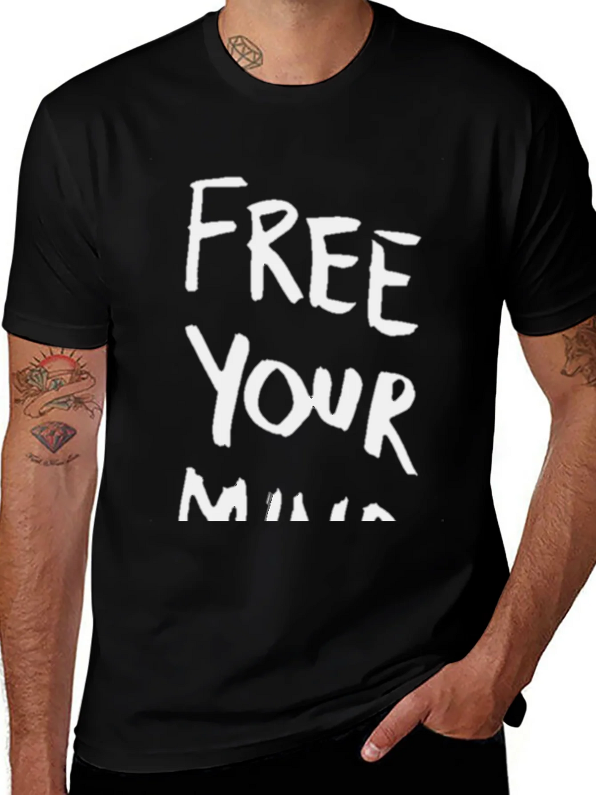 Free Your Mind Graphic Tee - Trendy Black T-Shirt product image 1