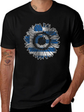 Greek Flag Sunflower T-Shirt - Unique Design product image 1