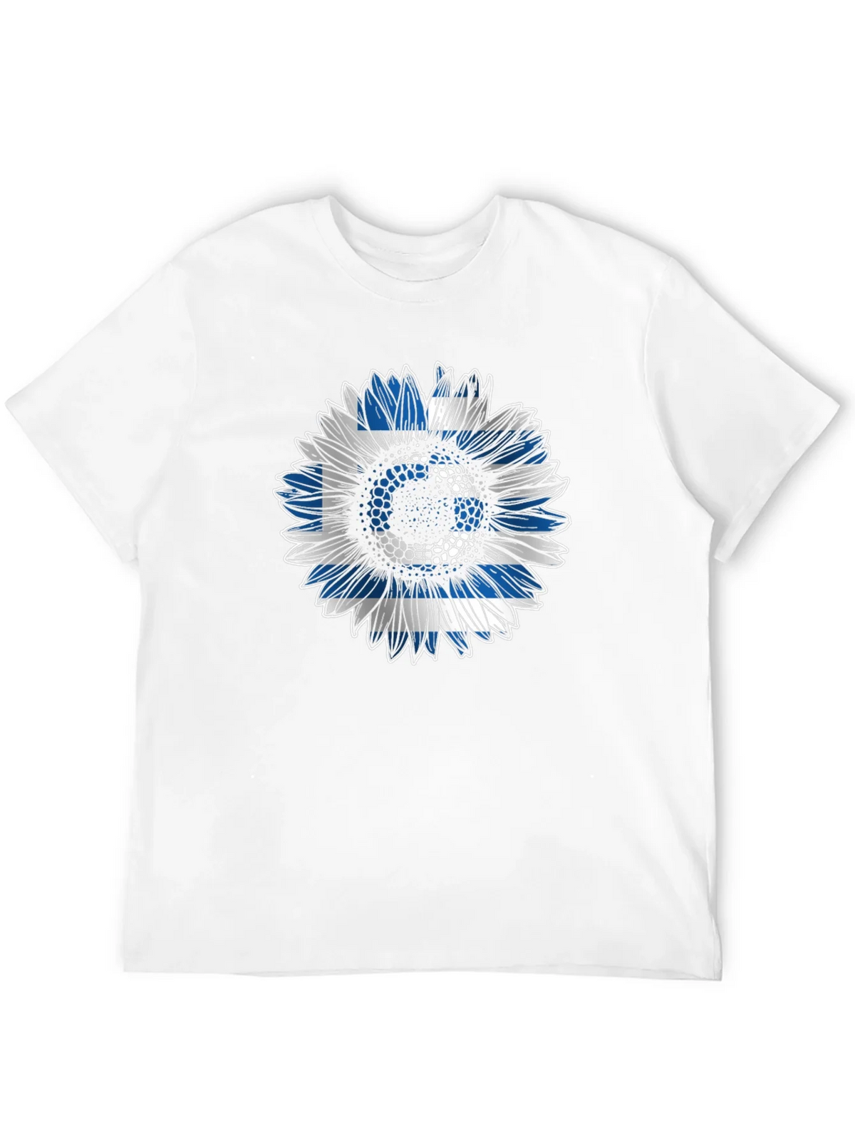 Greek Flag Sunflower T-Shirt - Unique Design product image 11