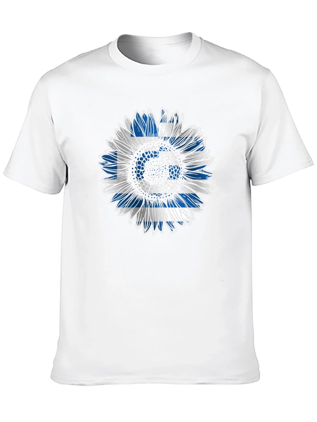 Greek Flag Sunflower T-Shirt - Unique Design product image 9
