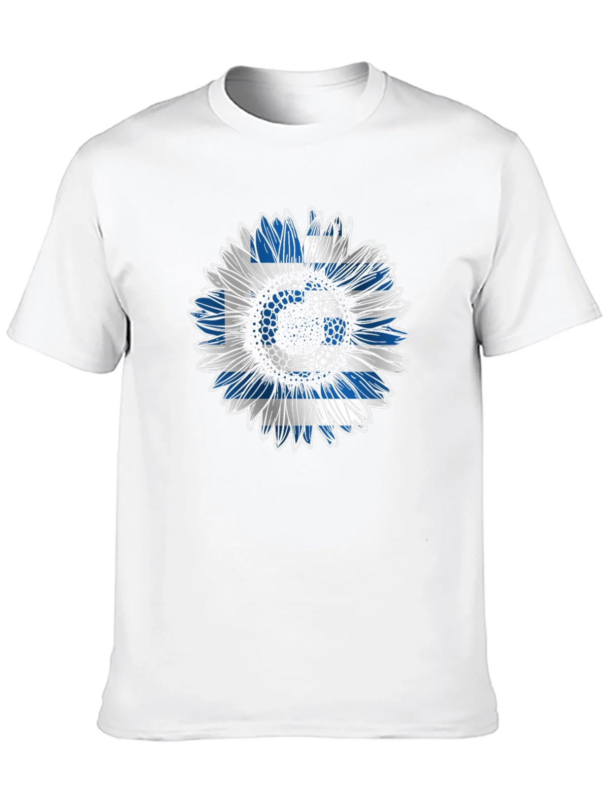 Greek Flag Sunflower T-Shirt - Unique Design product image 9