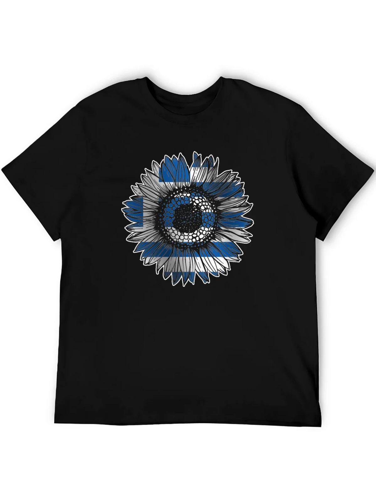 Greek Flag Sunflower T-Shirt - Unique Design product image 5