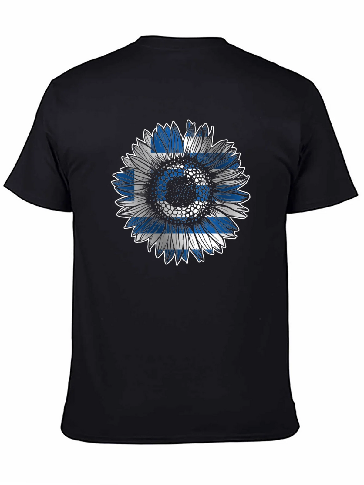 Greek Flag Sunflower T-Shirt - Unique Design product image 4