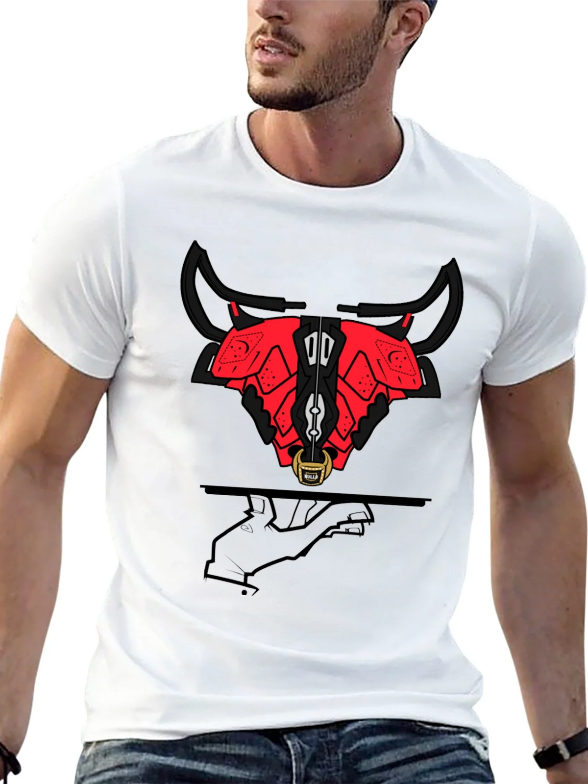 Stylized Bull Graphic Tee - Modern Urban Fashion product image 12