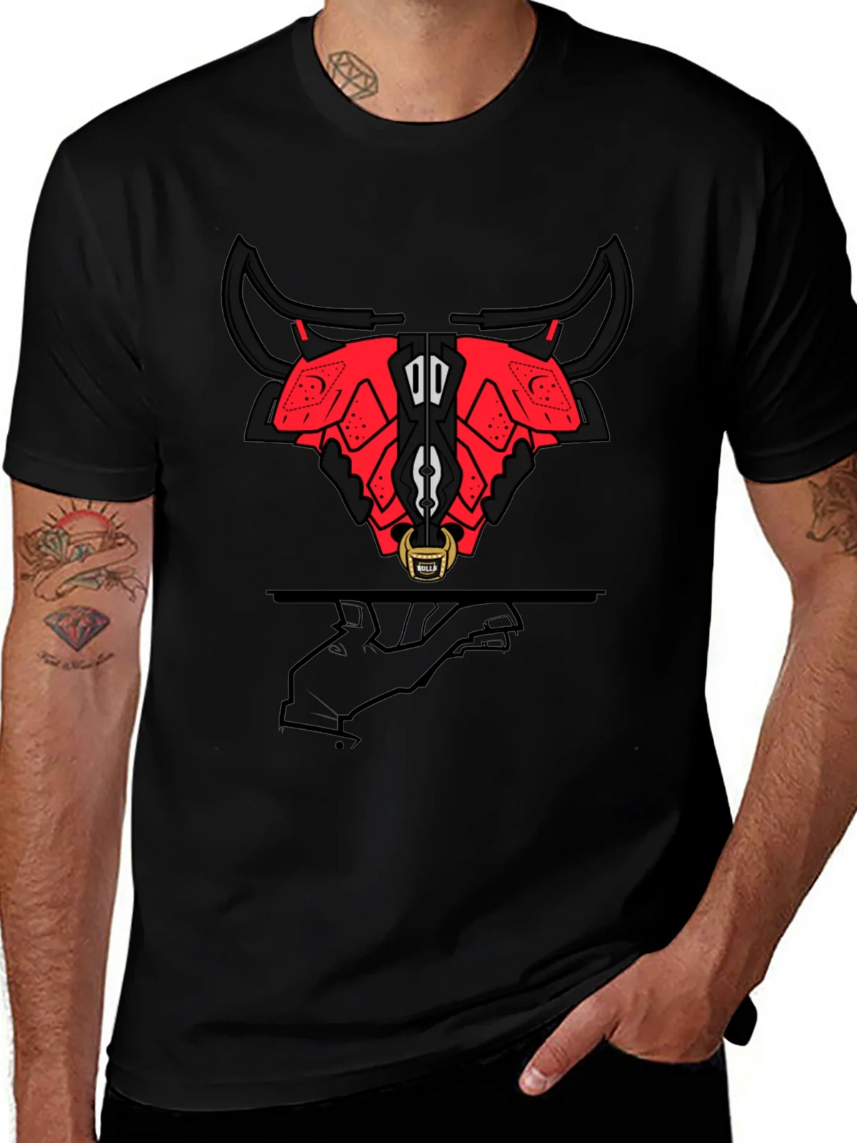 Stylized Bull Graphic Tee - Modern Urban Fashion product image 1