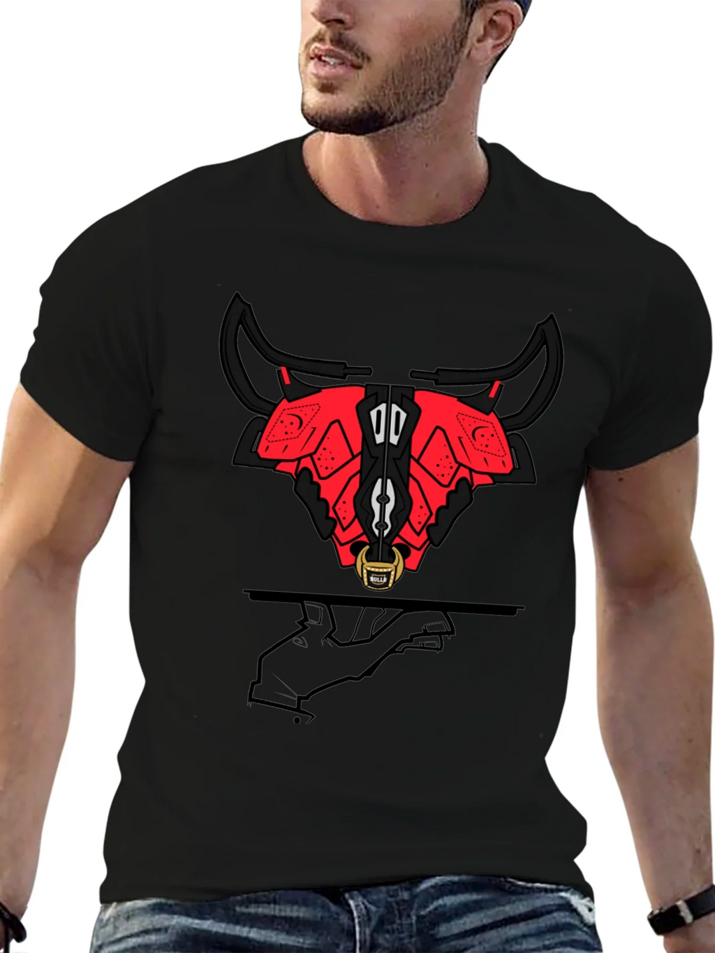Stylized Bull Graphic Tee - Modern Urban Fashion product image 6