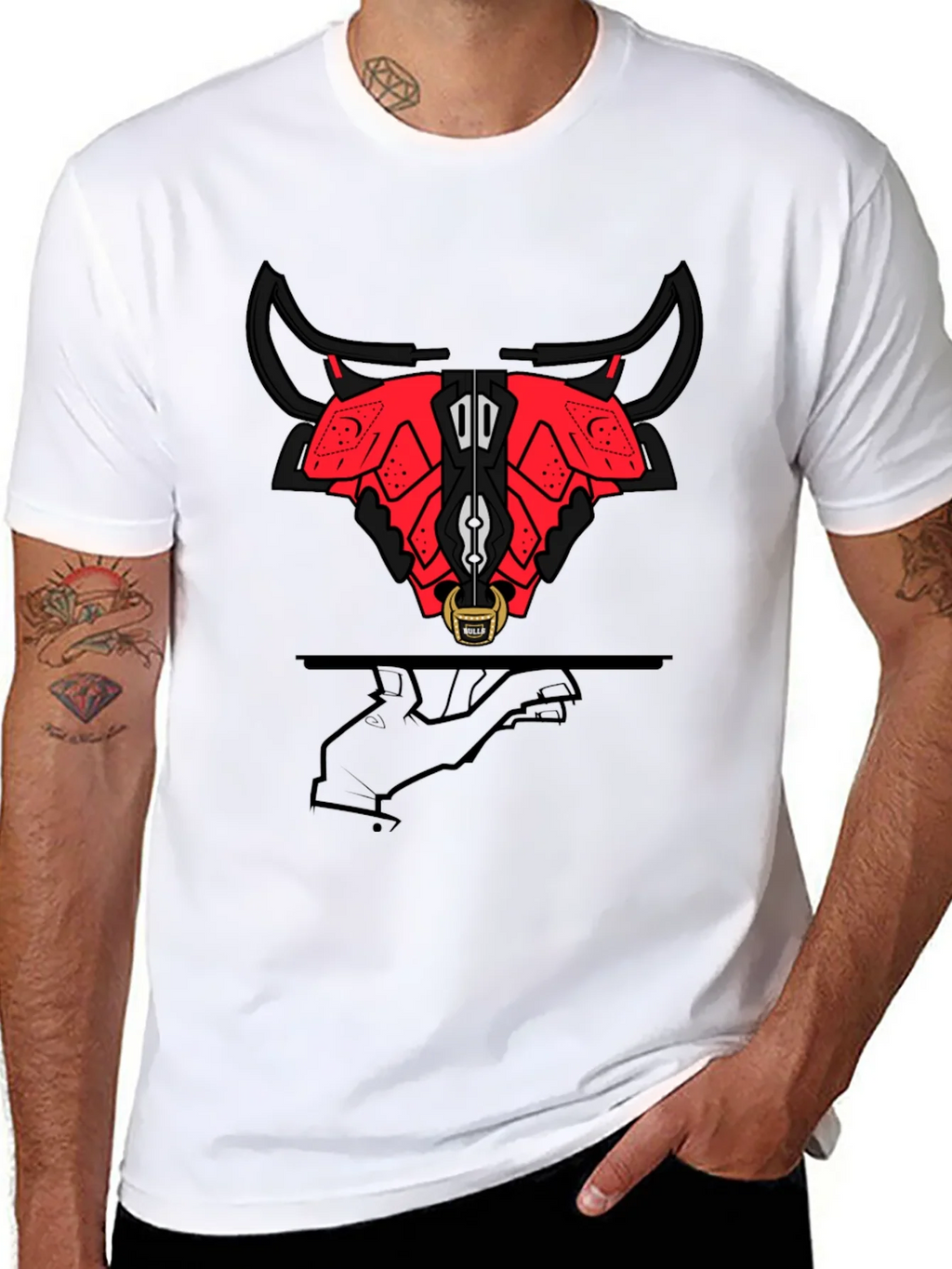 Stylized Bull Graphic Tee - Modern Urban Fashion product image 7