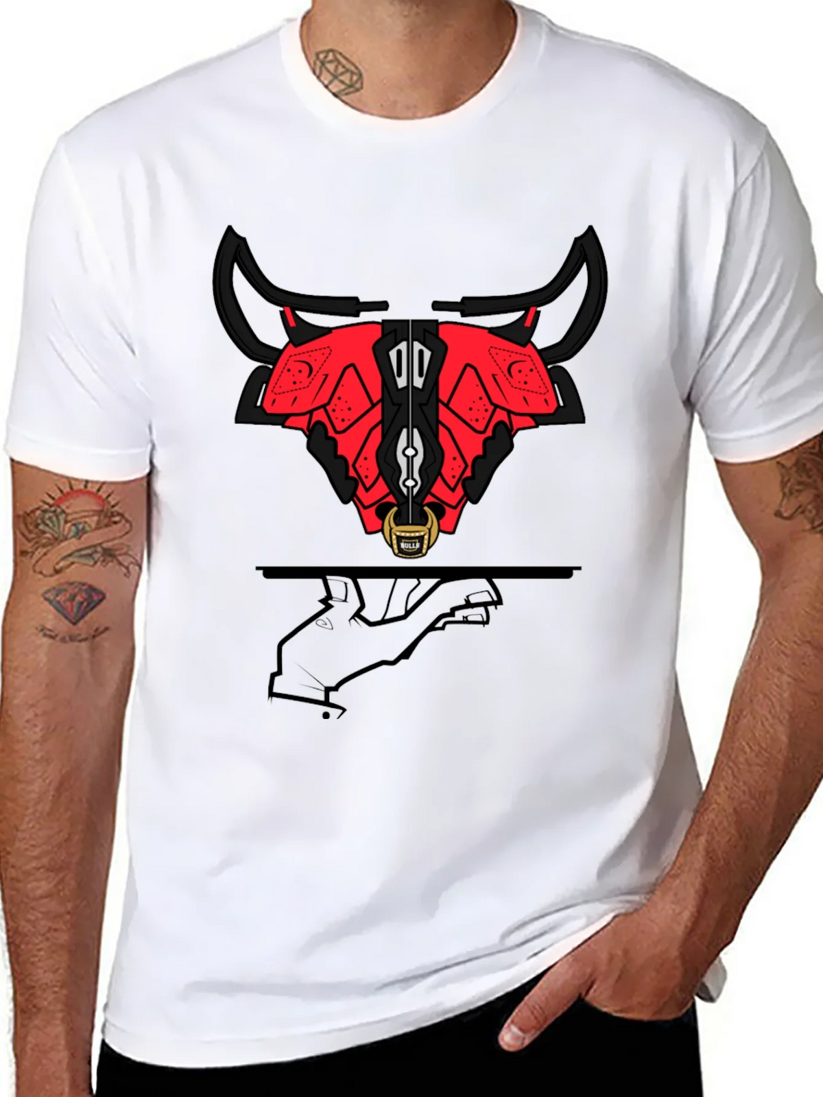 Stylized Bull Graphic Tee - Modern Urban Fashion product image 7