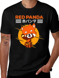 Red Panda Graphic Tee - Cute Anime Style product image 1
