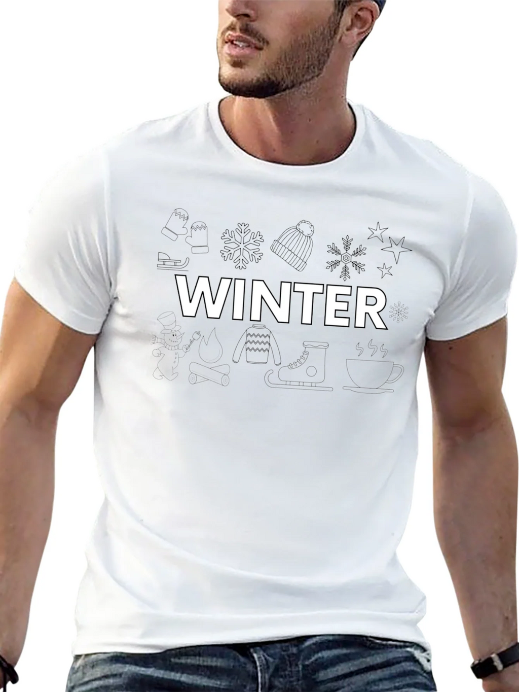 Winter Graphic Black T-Shirt product image 12