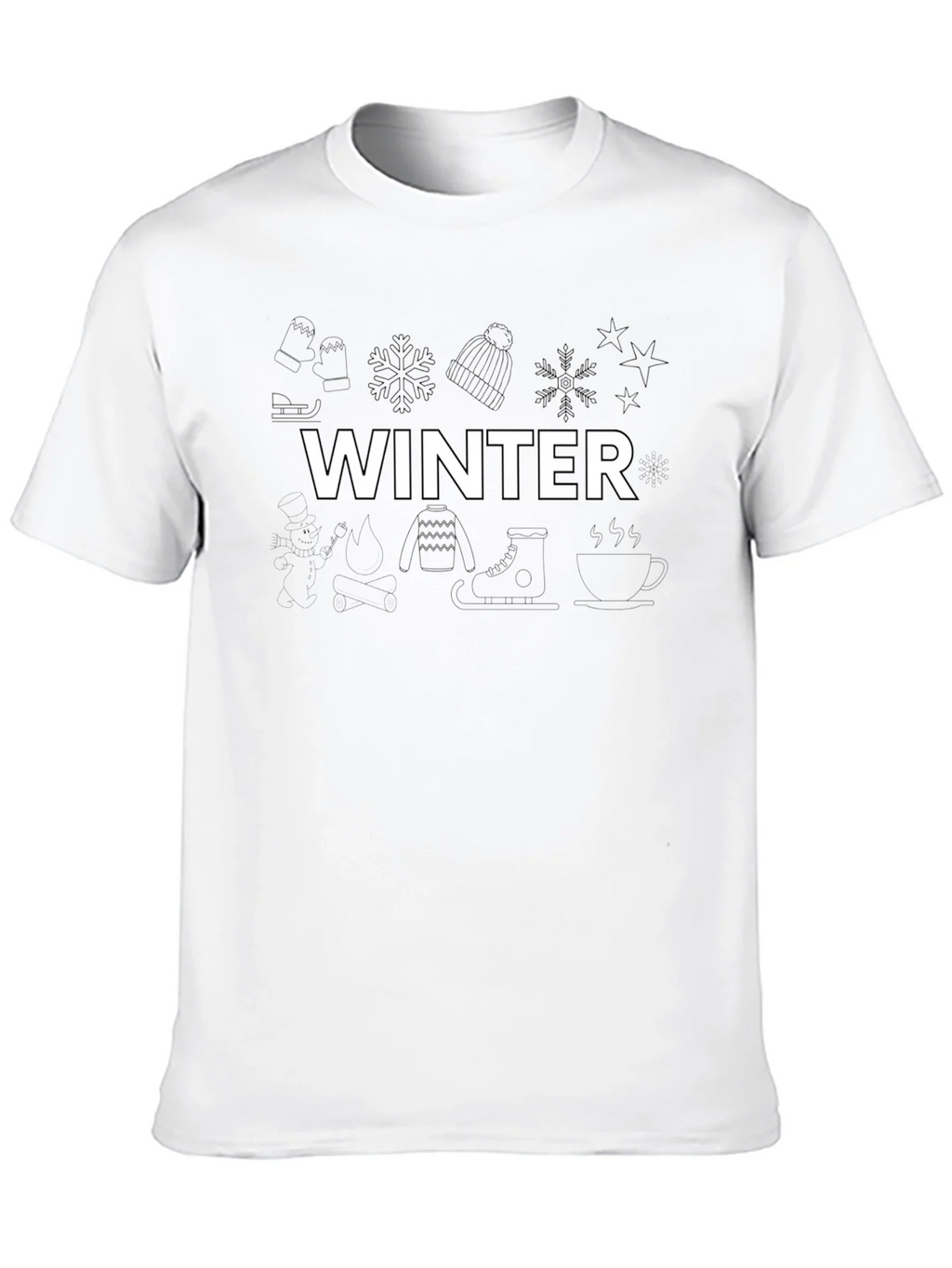 Winter Graphic Black T-Shirt product image 9