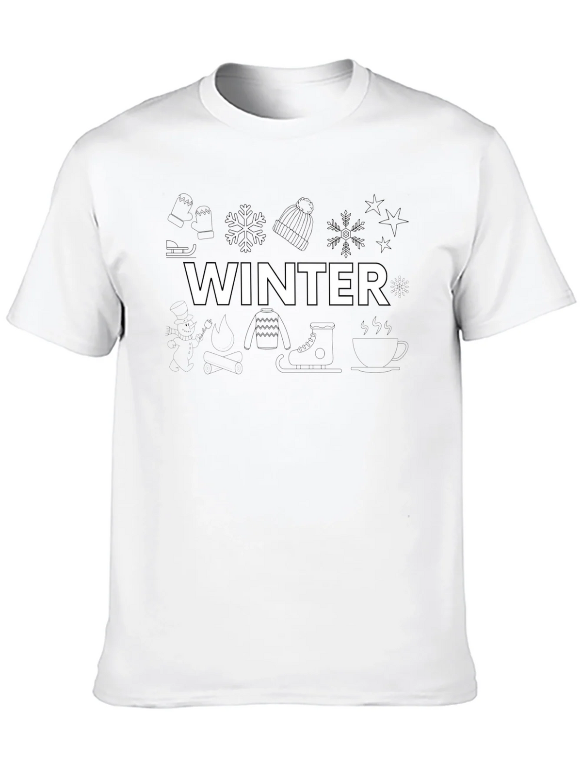 Winter Graphic Black T-Shirt product image 9