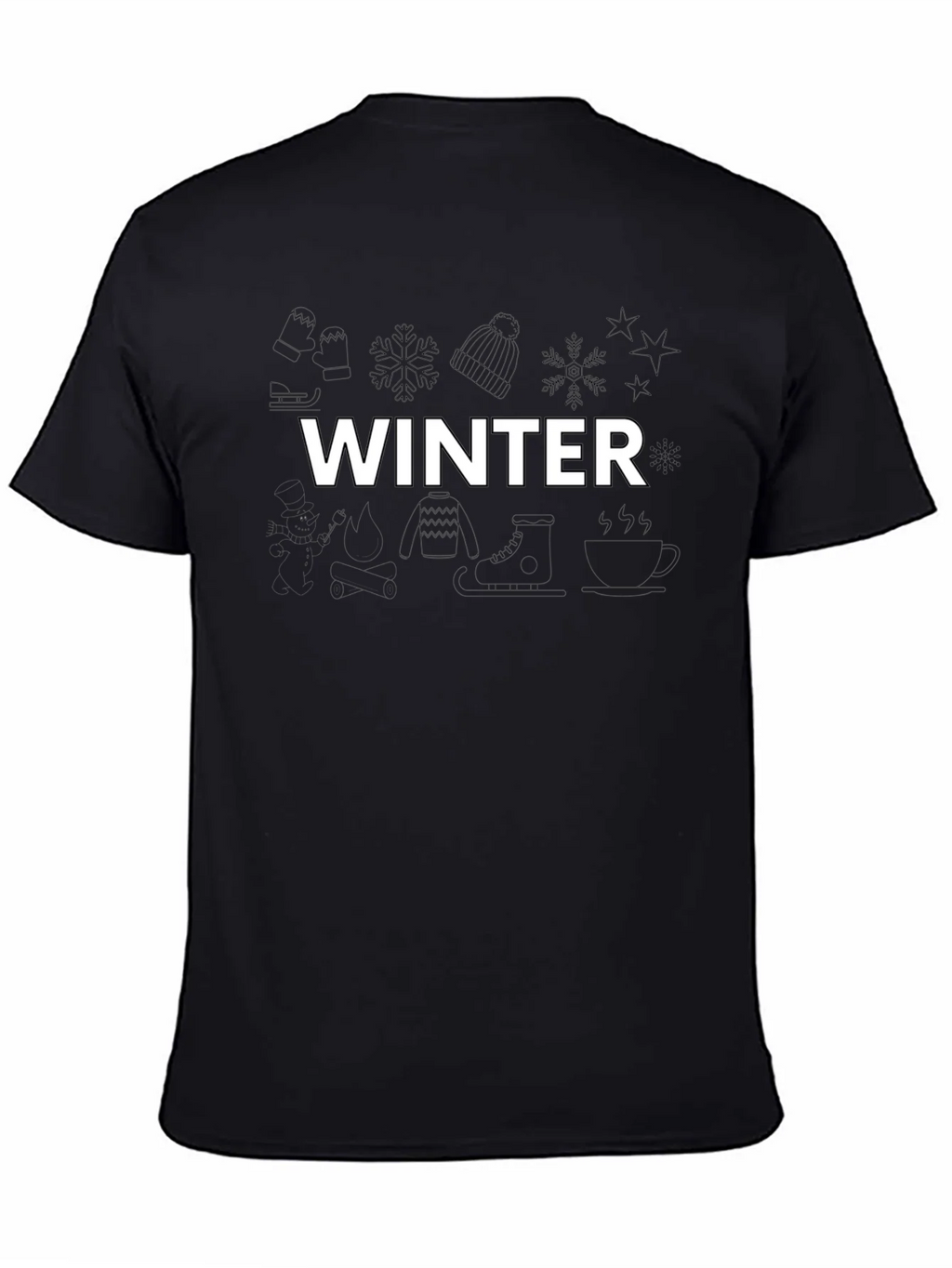 Winter Graphic Black T-Shirt product image 4
