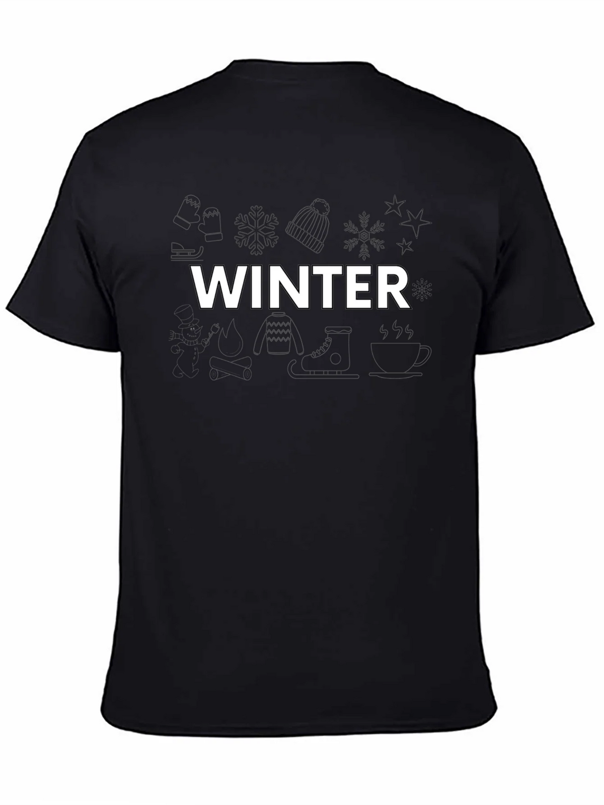 Winter Graphic Black T-Shirt product image 4