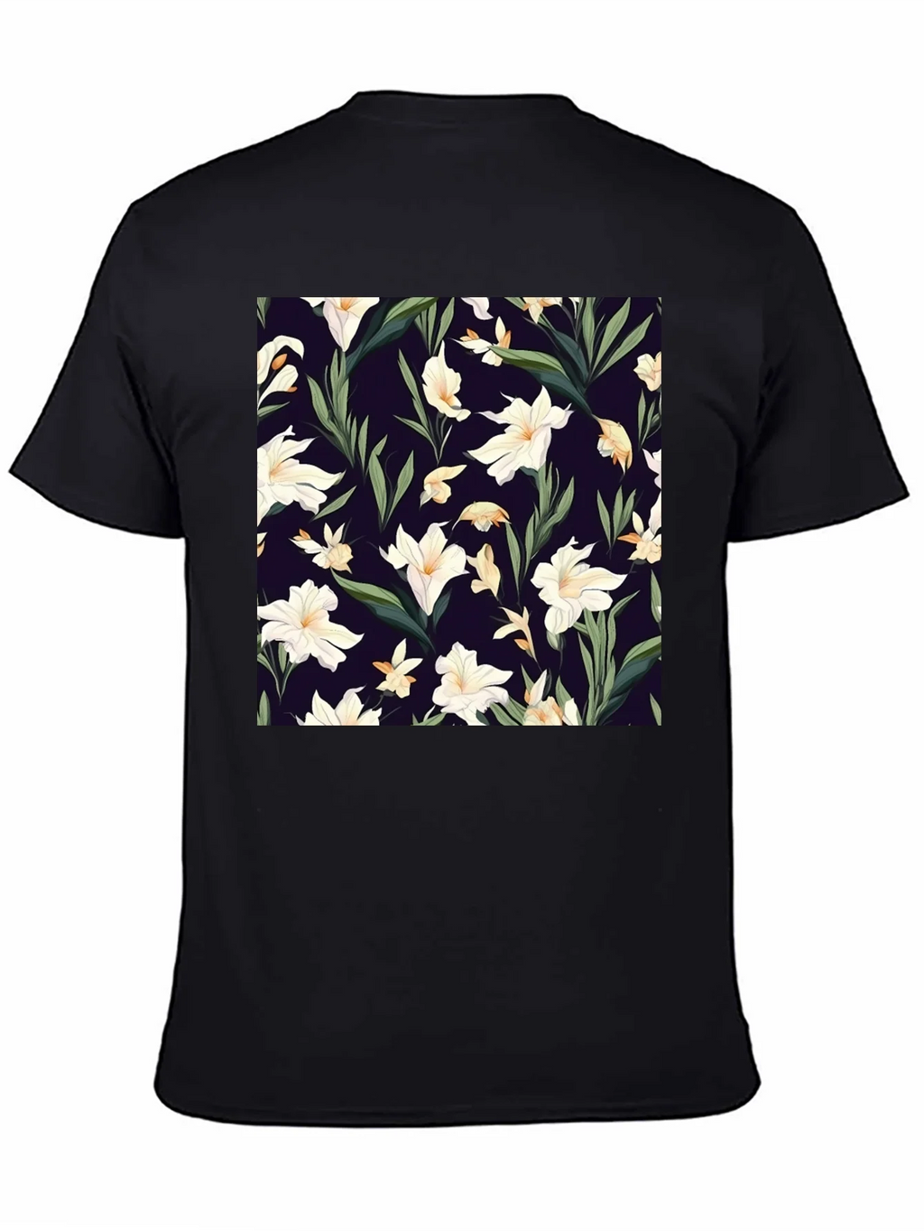 Floral Patterned Black T-Shirt product image 4