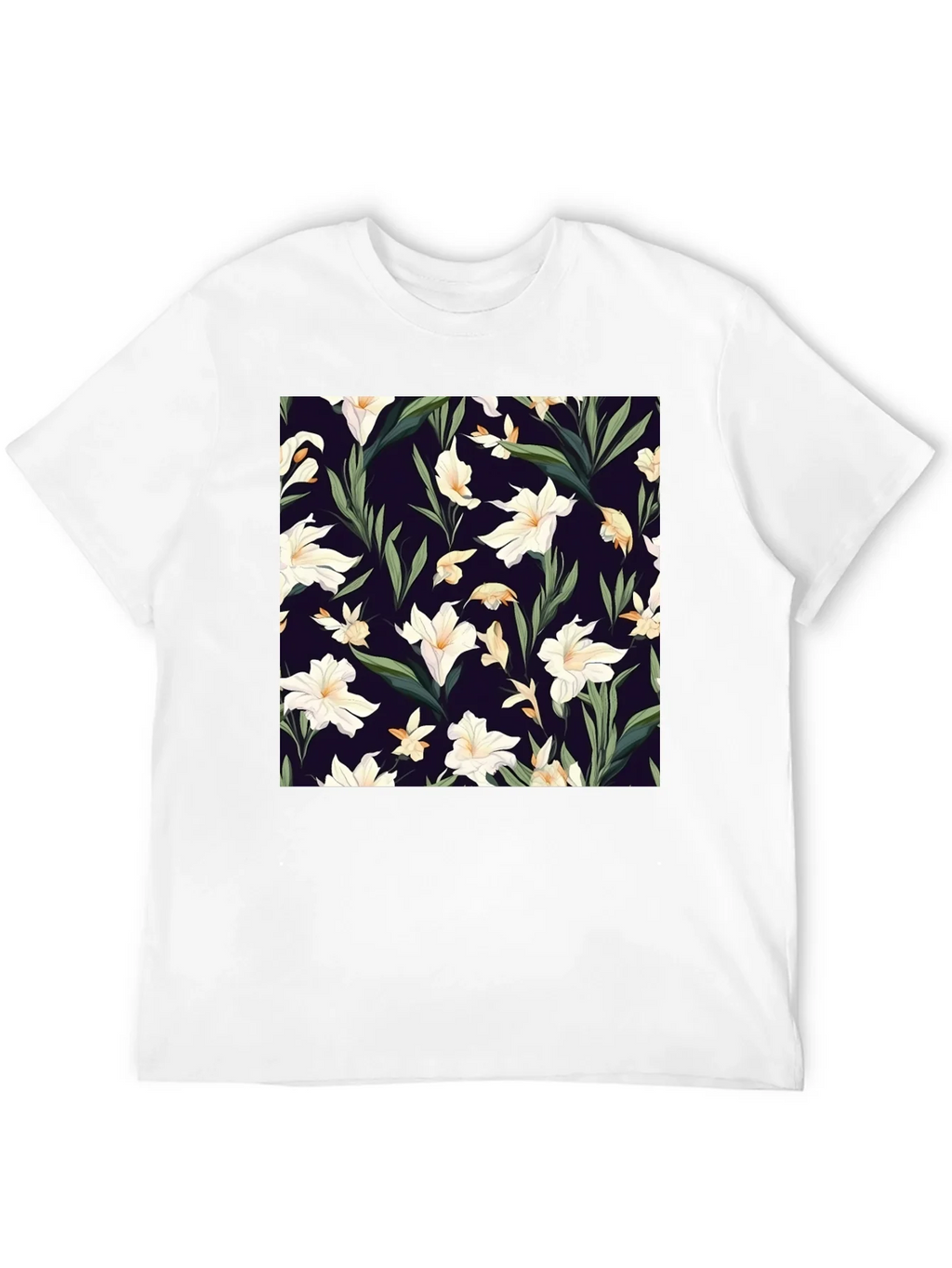 Floral Patterned Black T-Shirt product image 10